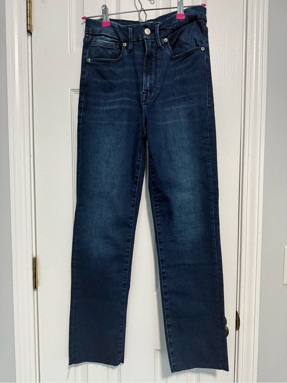 Good American Always Fits Good Classic Jeans 6-12 Raw Hem